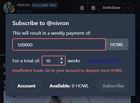 Subscribe Howl